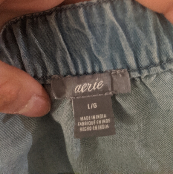 Aerie denim peplum crop top - Picture 3 of 3